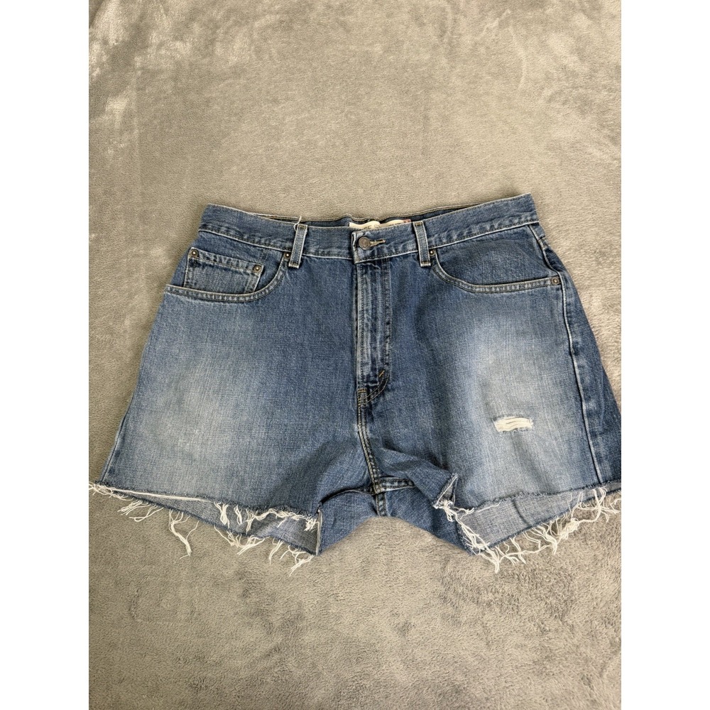 Vintage Y2K Levi's 569 Denim Jean Shorts Women's Size 34 Blue
